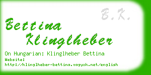 bettina klinglheber business card